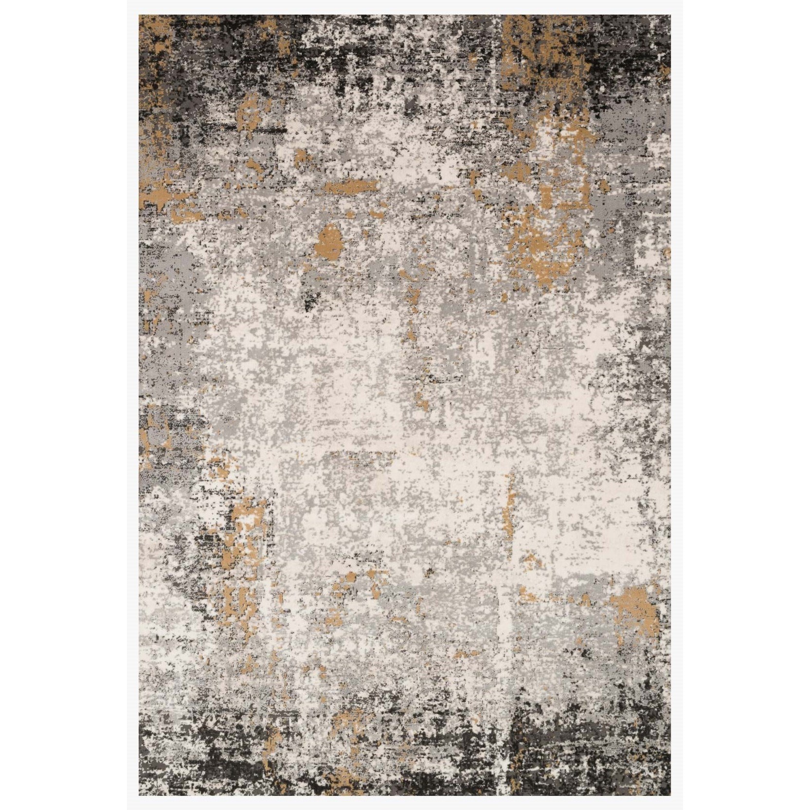 9' 9" x 13' 6" Granite/Gold Rug