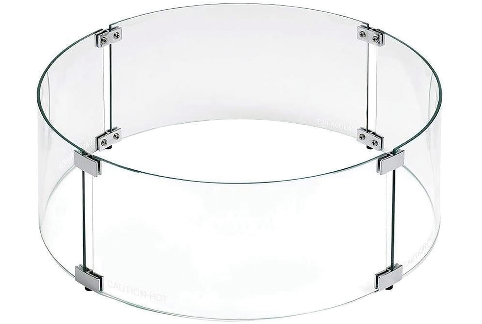 25" Round Tempered Glass Wind Guard
