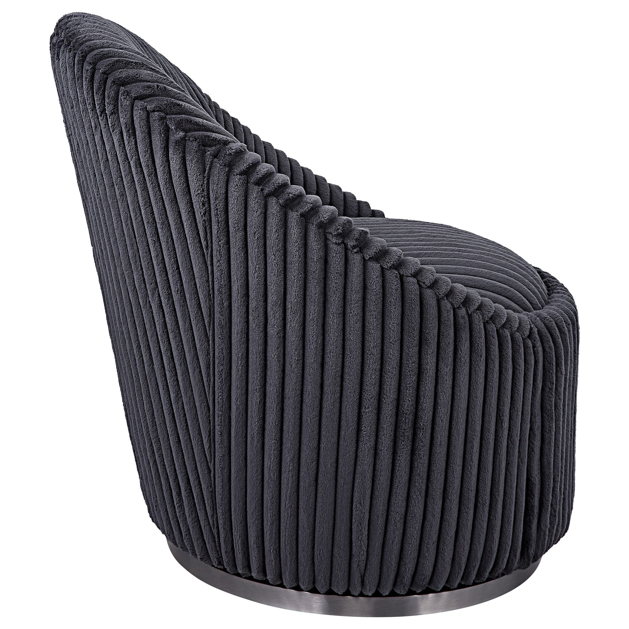 Uttermost Accent Furniture - Accent Chairs Crue Gray Fabric Swivel Chair