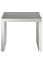 Modway Gridiron Medium Stainless Steel Bench