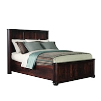 Transitional Queen Panel Bed with Low Footboard