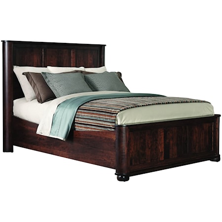 Transitional Queen Panel Bed with Low Footboard