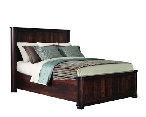 Transitional Queen Panel Bed with Low Footboard