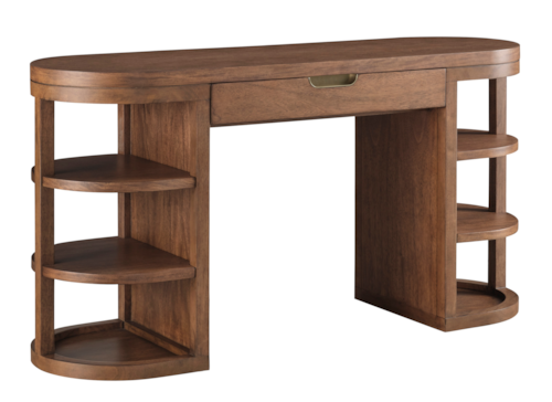 Contemporary Sofa Writing Table with Drop Front Keyboard Drawer
