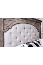 Steve Silver Highland Park Farmhouse King Bed with Tufted Headboard