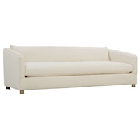 Contemporary 86" Bench Cushion Sofa with Loose Pillow Back
