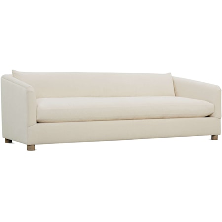Contemporary 86" Bench Cushion Sofa with Loose Pillow Back