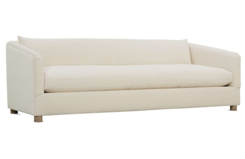 Contemporary 86" Bench Cushion Sofa with Loose Pillow Back