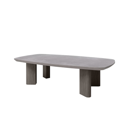 Rectangular Coffee Table - Smoke/Concrete