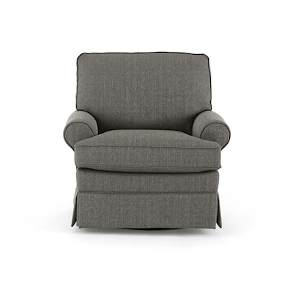 Swivel Glider Chair with Welt Cord Trim