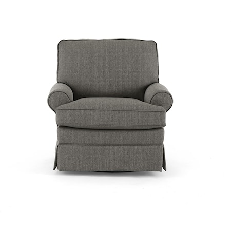 Quinn Swivel Glider Chair with Welt Cord Trim