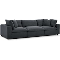 Down Filled Overstuffed 3 Piece Sectional Sofa Set