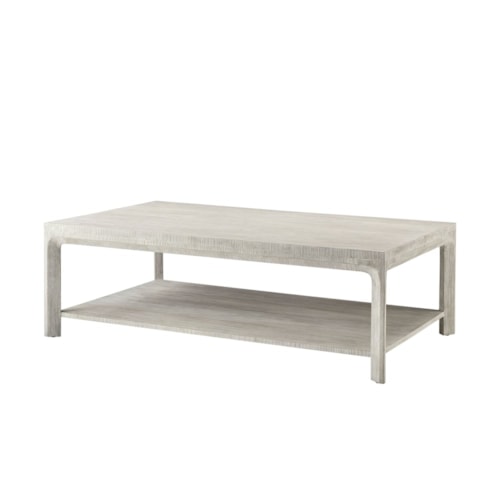Pine Cocktail Table with Shelving