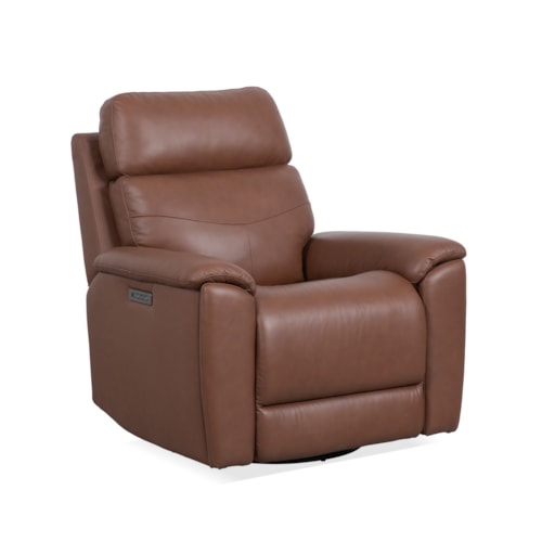 Refined Power Swivel Gliding Recliner with Power Headrest and Lumbar