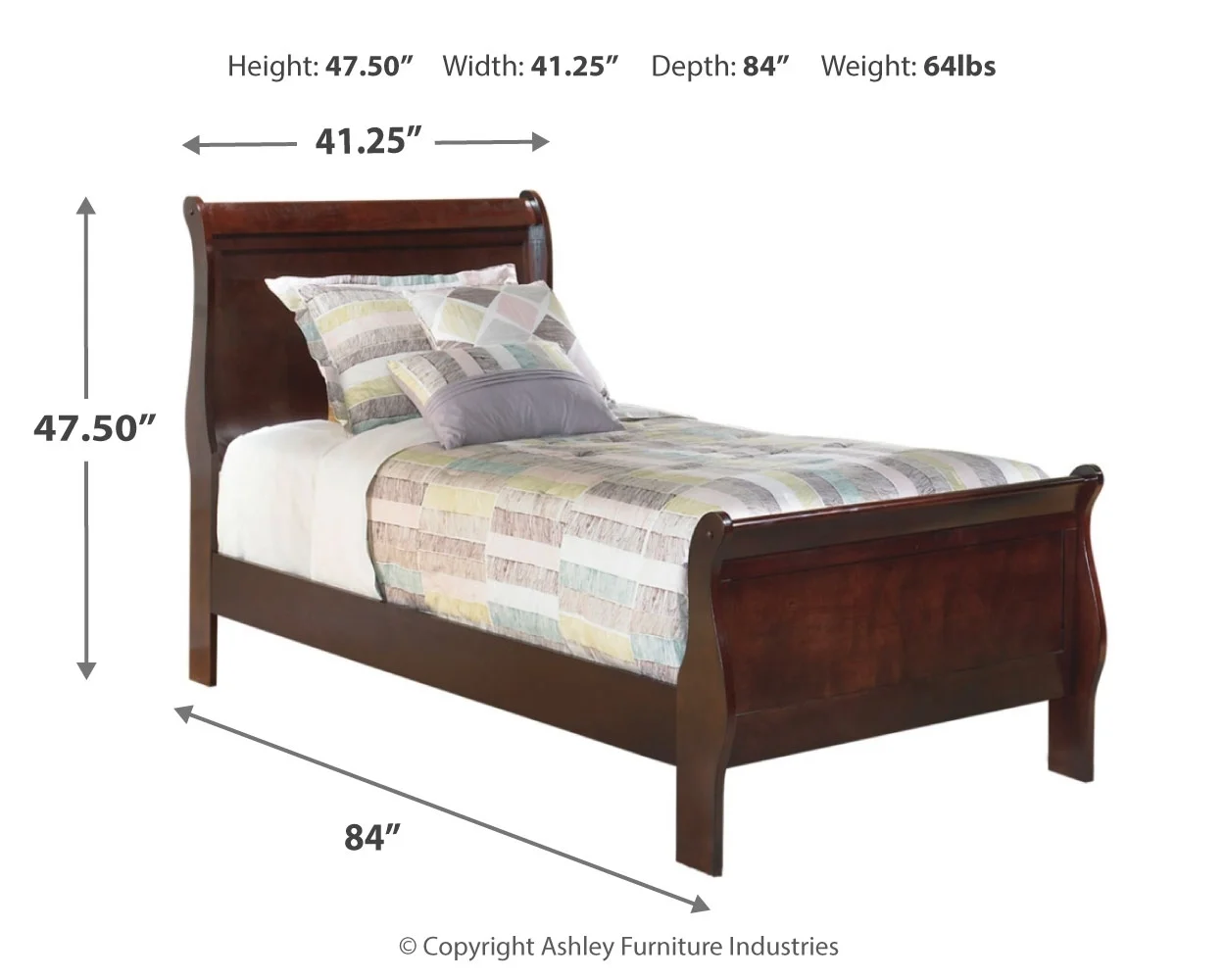リリパットレーン354☆SLEIGH BELLS Signature Design by Ashley Alisdair B376B5 Twin Sleigh Bed
