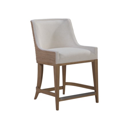 Woven Back Counter Stool