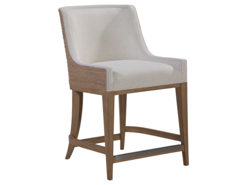 Simpatico Woven Back Counter Stool
