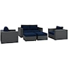 Modway Sojourn Outdoor 5 Piece Sectional Set