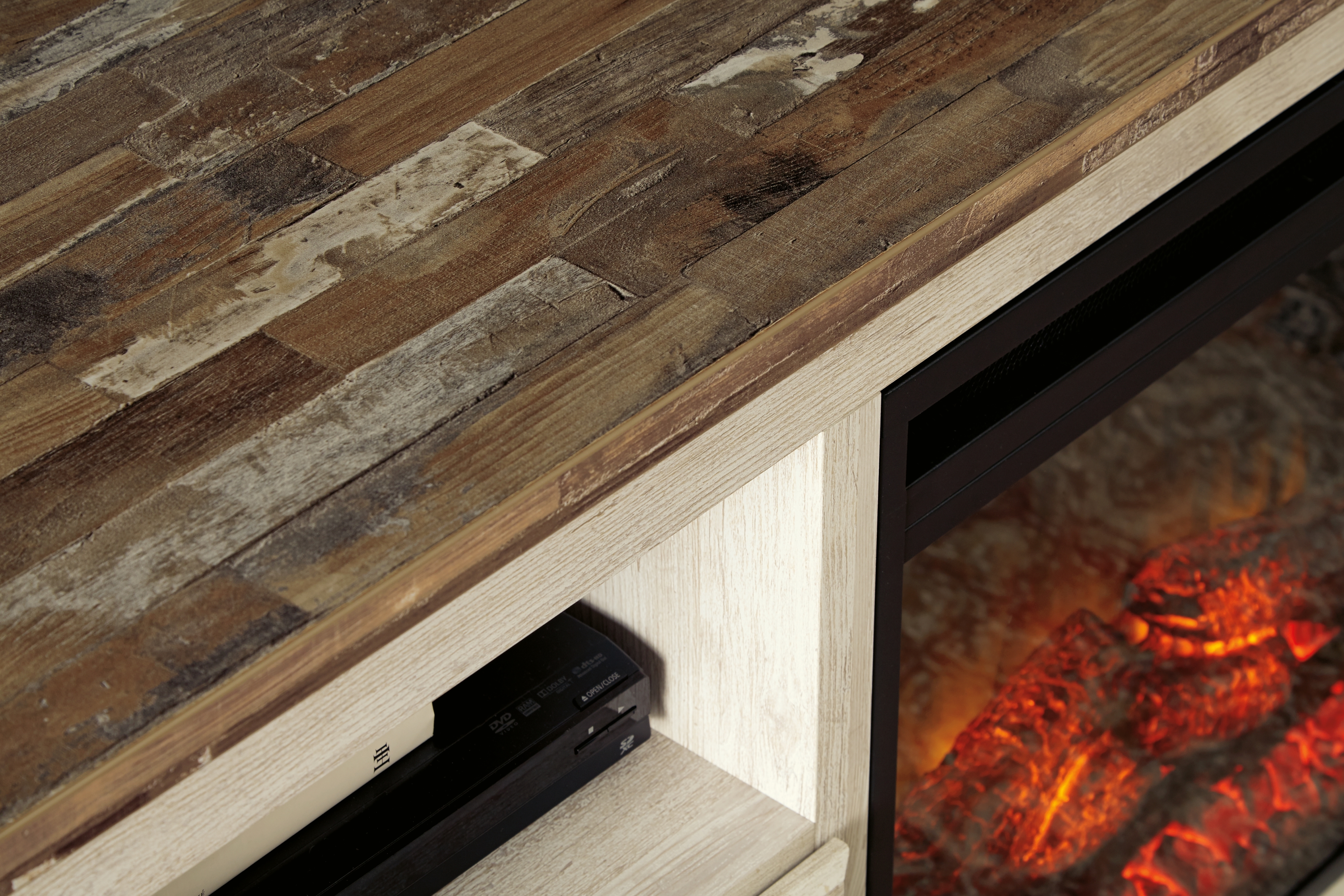 64&amp;quot; TV Stand With Electric Fireplace