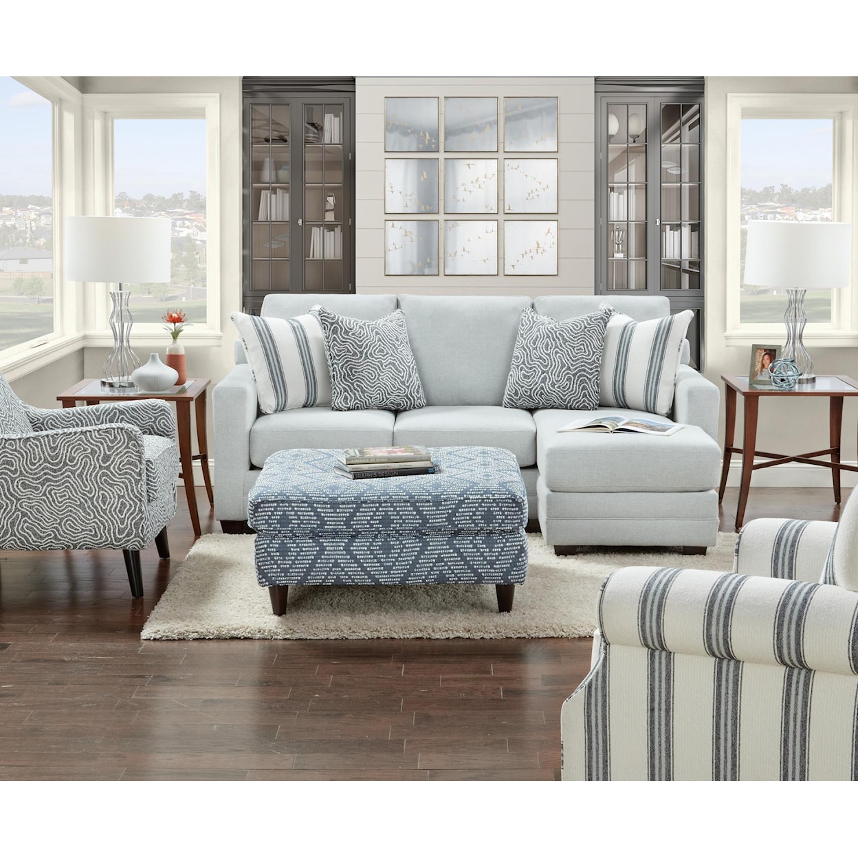 Fusion Furniture 5002 STARTER MINERAL Living Room Set