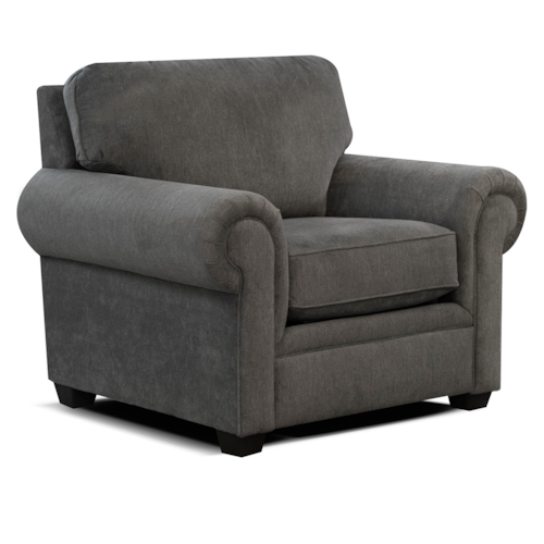 Casual Chair with Rolled Arms