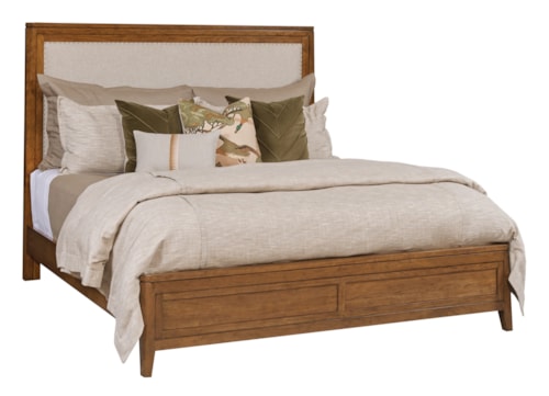 Traditional King Upholstered Bed - Complete