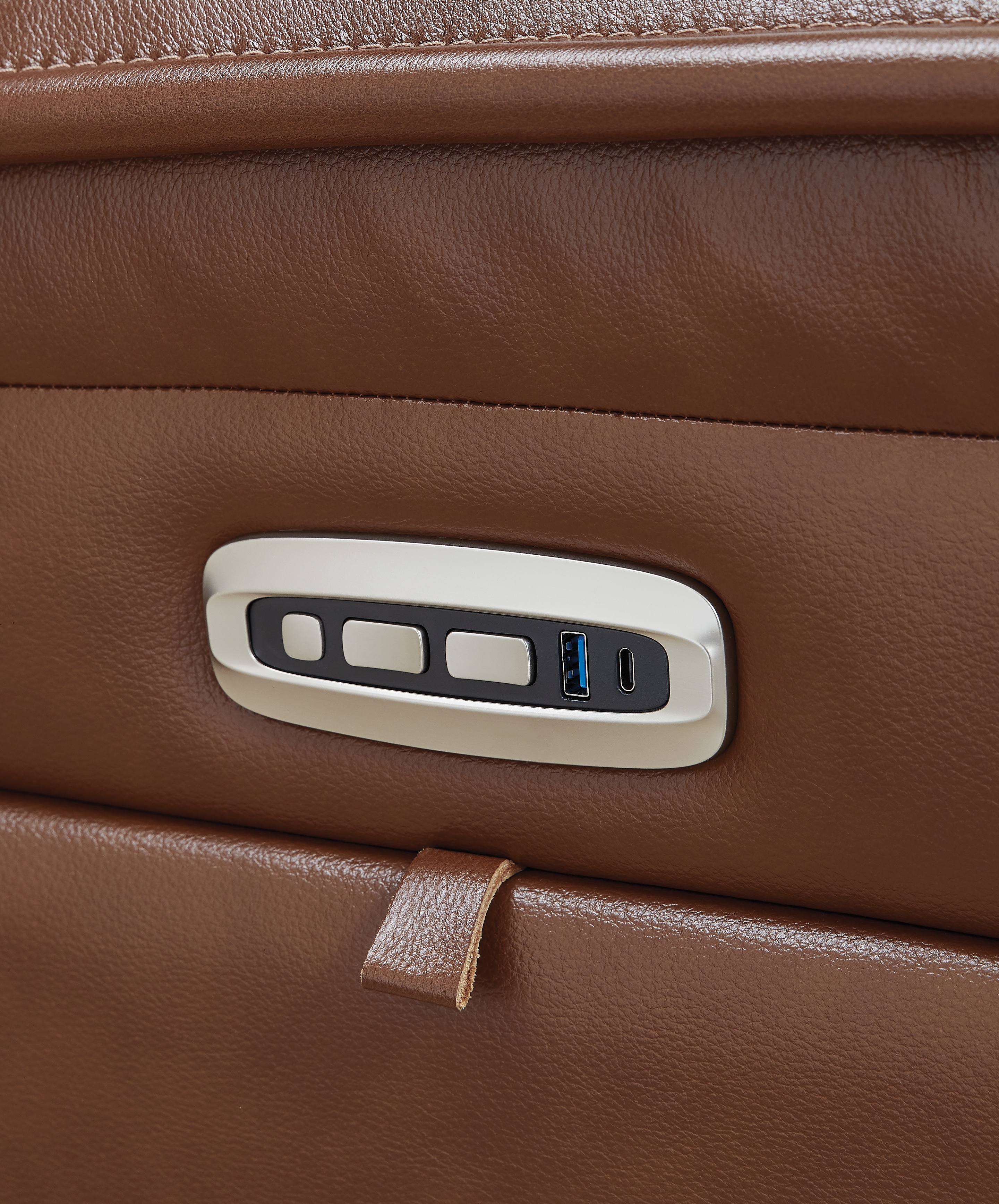 Pwr Rec Sofa With Adj Headrest