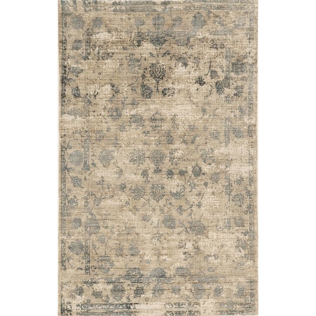 5' x 7' Sand/Blue Elegance Rug