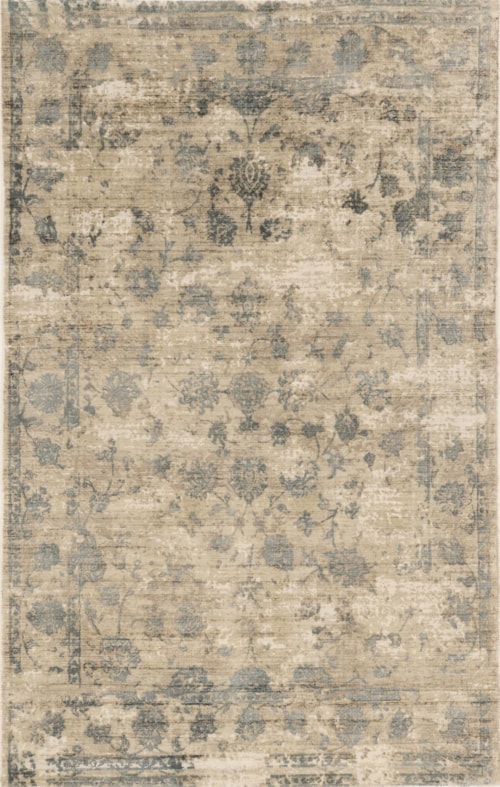 5' x 7' Sand/Blue Elegance Rug