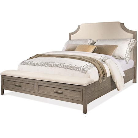 King Upholstered Storage Bed