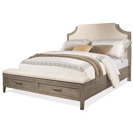 Queen Upholstered Storage Bed