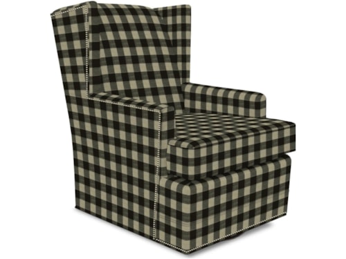 Transitional  Swivel Chair with Nailhead Trim