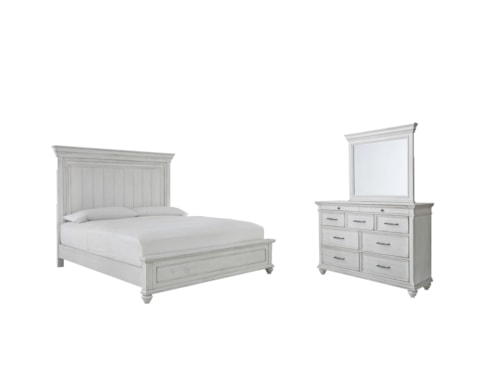 Queen Panel Bed With Dresser And Mirror