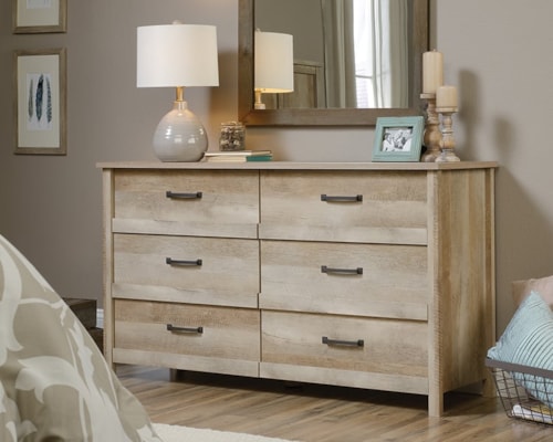 Farmhouse 6-Drawer Dresser with Easy-Glide Drawers