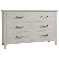 Transitional 6-Drawer Dresser with Soft-Close Drawers