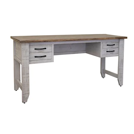 Farmhouse Solid Wood Desk with Drawers