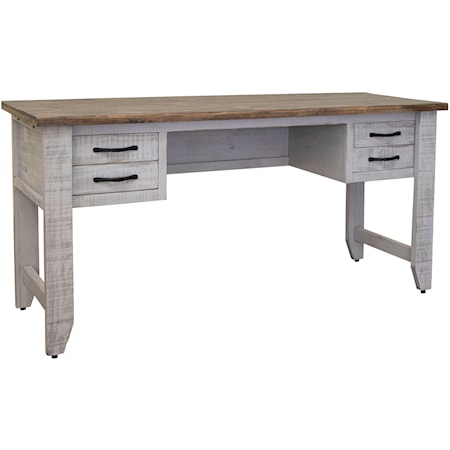 Farmhouse Solid Wood Desk with Drawers