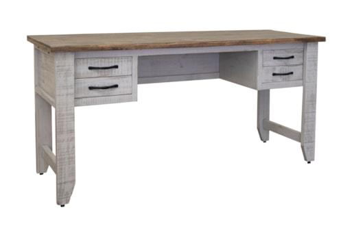 Farmhouse Solid Wood Desk with Drawers