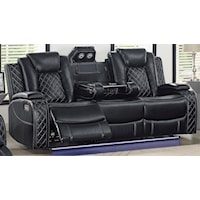 Contemporary Sofa with Dual Recliners