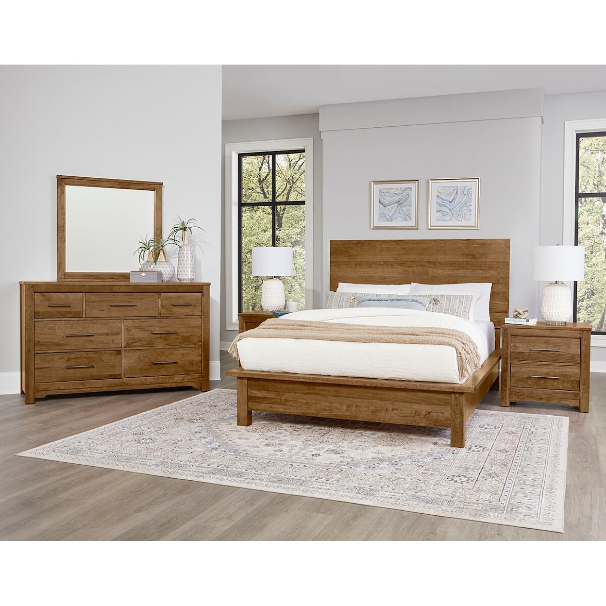 Vaughan Bassett Crafted Cherry - Medium Queen Terrace Bed