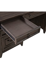 Liberty Furniture Paradise Valley Traditional 7-Drawer Executive Desk with Flip Down Keyboard Tray