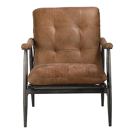 Shubert Accent Chair Open Road Brown Leather