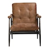 Moe's Home Collection Shubert Shubert Accent Chair Open Road Brown Leather