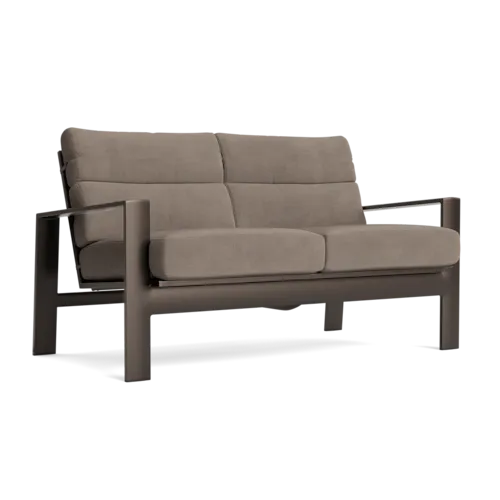 Parkway Cushioned Aluminum Loveseat