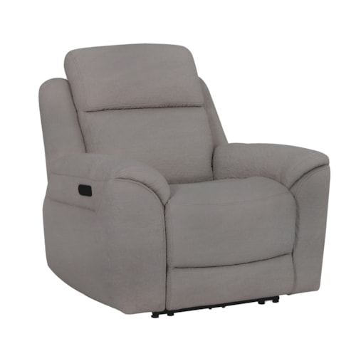Casual Power Recliner with Power Headrest and Lumbar Support
