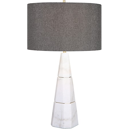 Citadel White Marble Table Lamp