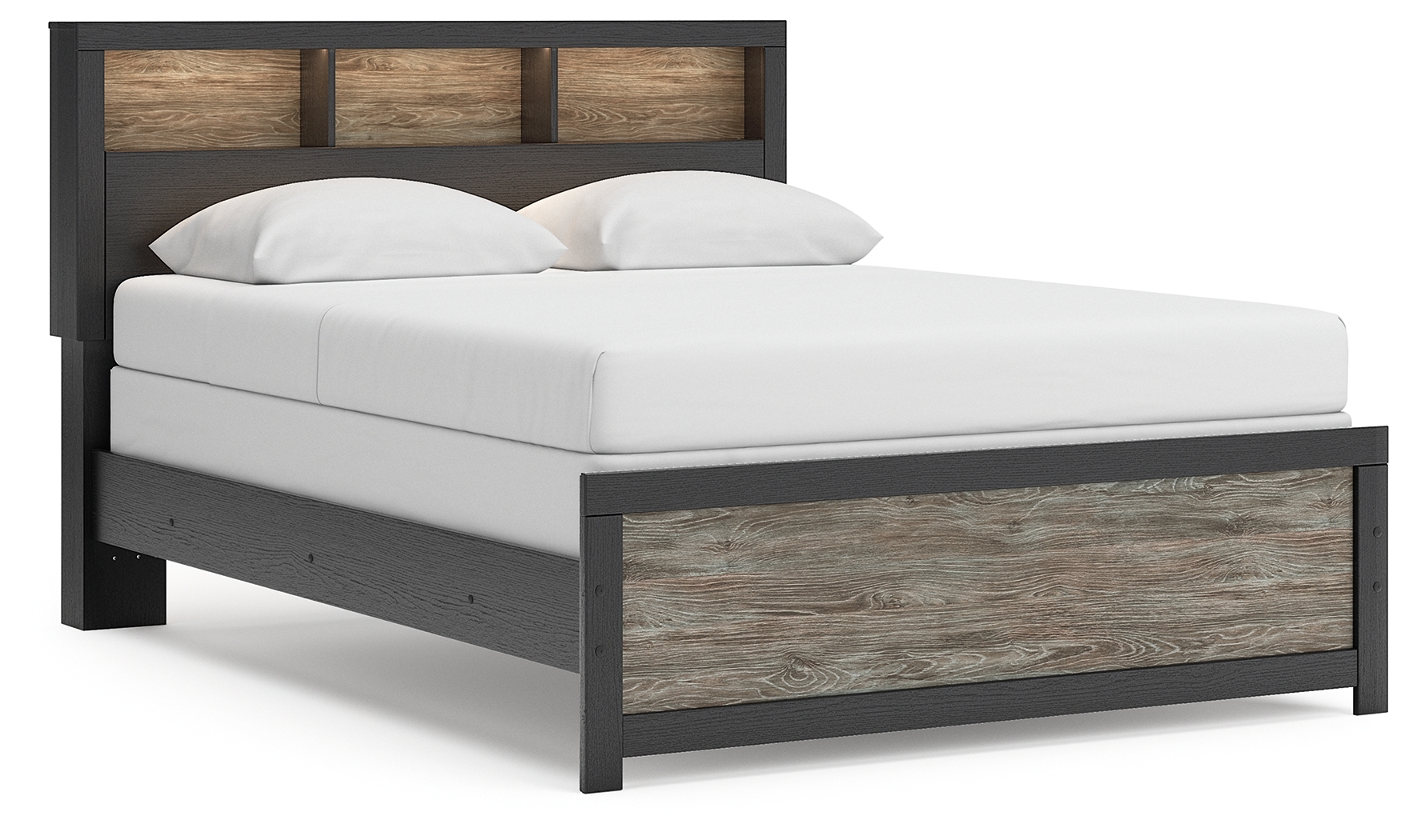 Queen Bookcase Panel Bed