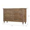 Emerald Interlude 6-Drawer Dresser with Sandstone Finish