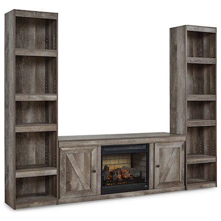 Entertainment Center with Piers &amp; Fireplace