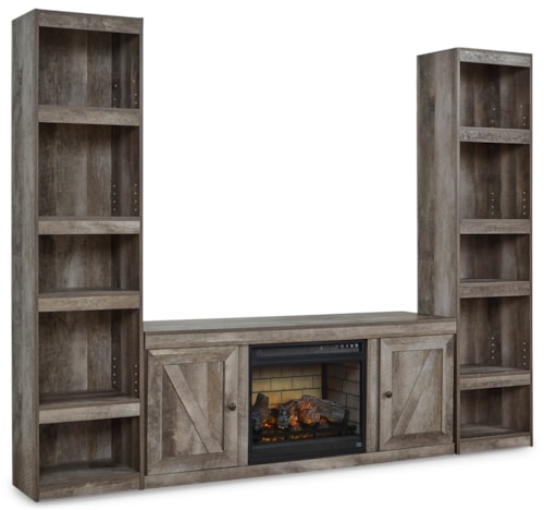 Entertainment Center with Piers & Fireplace